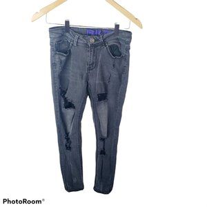 indigo rein distressed  7/27 black gray Jeans